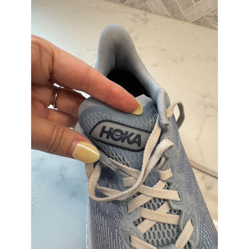 Hoka One One Mach 6 Running Shoes Womens 7.5 B 7.5B Blue White Athletic Sneakers - Picture 5 of 9